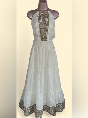 nwot Cleobella Cream Embroidered Boho Dress